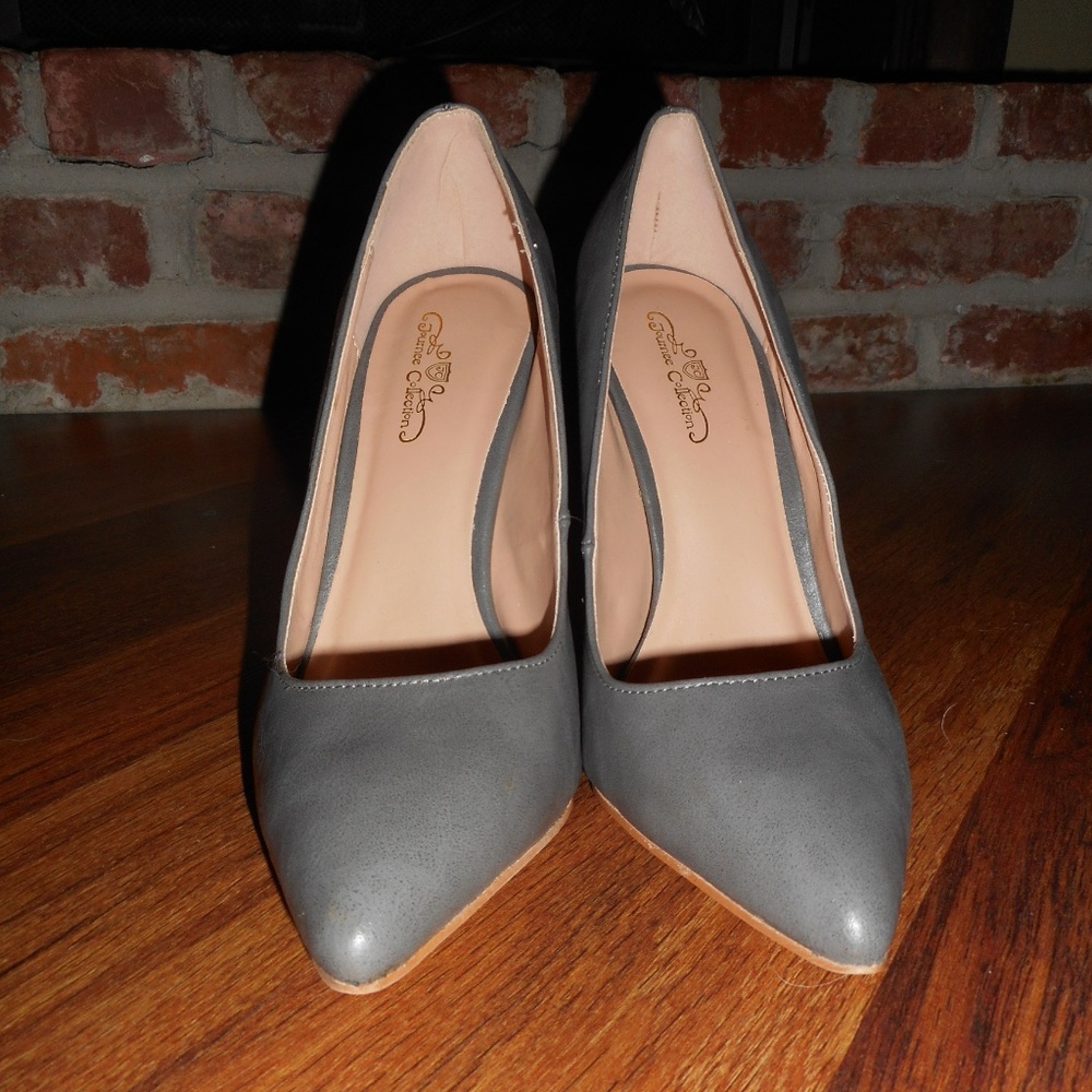 NEW classic grey pumps, 7.5 M - Picture 3 of 7